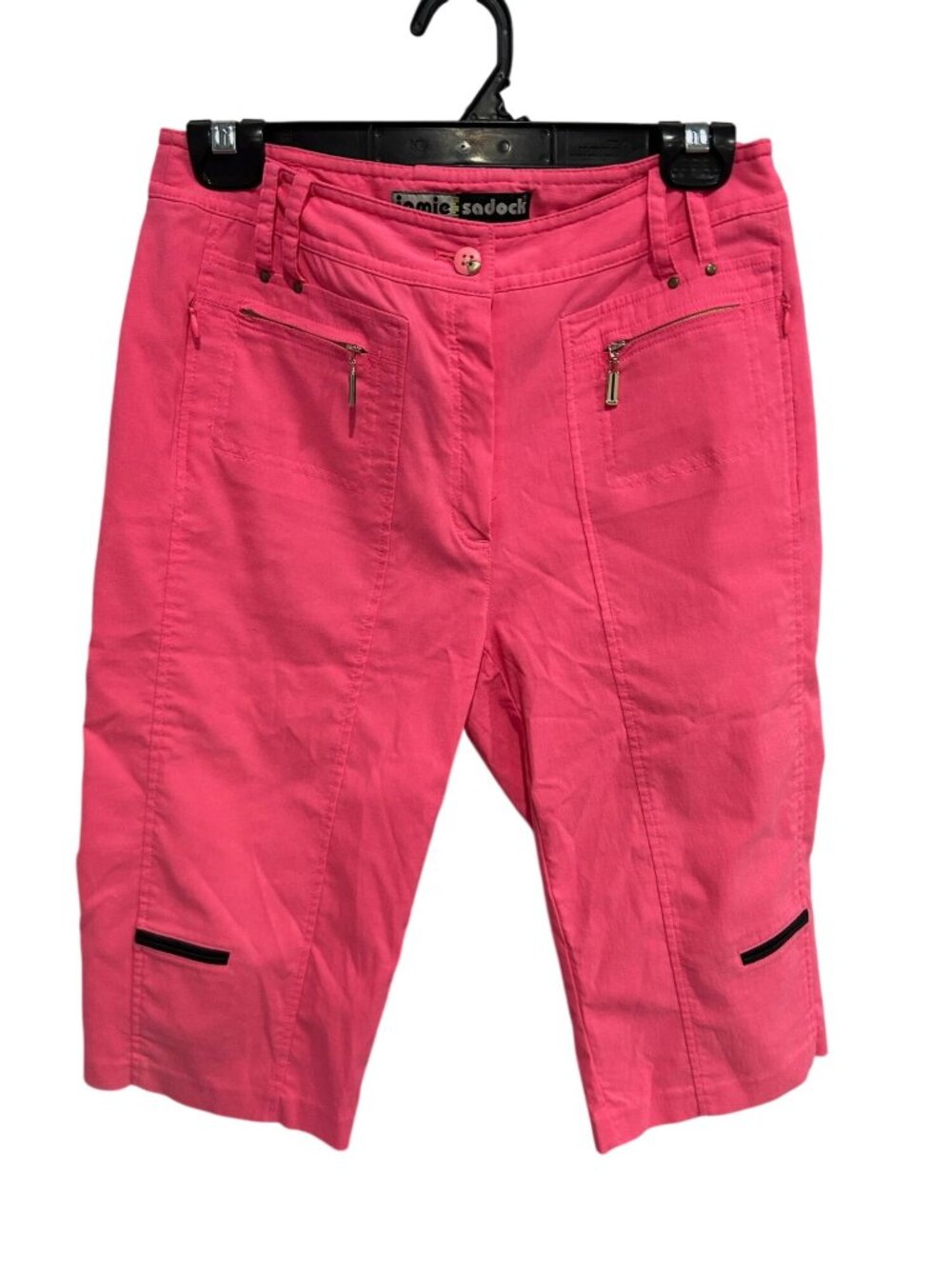 Jamie Sadock 2 Pink Zip Pocket Cropped Bermuda Golf Shorts Minimalist Calmcore